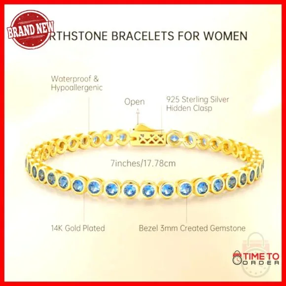 Sterling Silver Tennis Bracelet Elegant Minimal Classic Bezel Setting 7 Inch